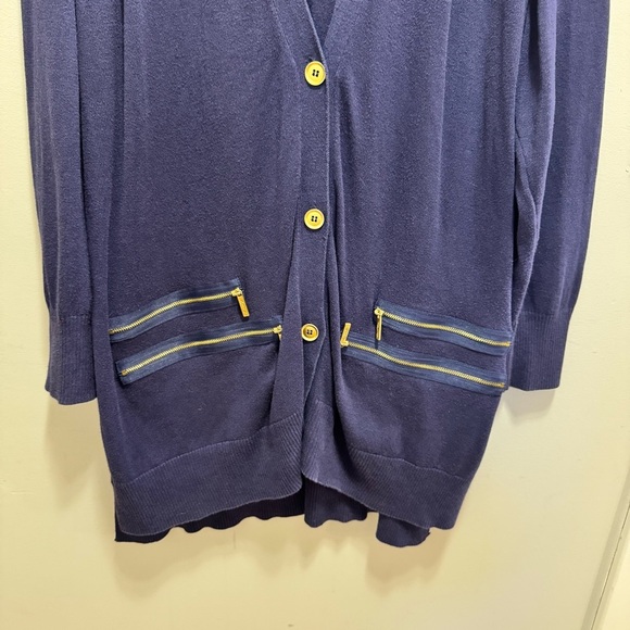 Melissa McCarthy Purple Longline Cardigan Sweater Size 2X - Picture 6 of 11